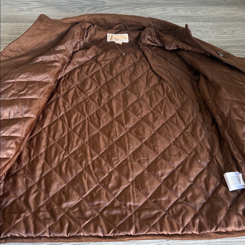 Michael Kors Faux Suede Jacket Size Medium NWT - Picture 9 of 11